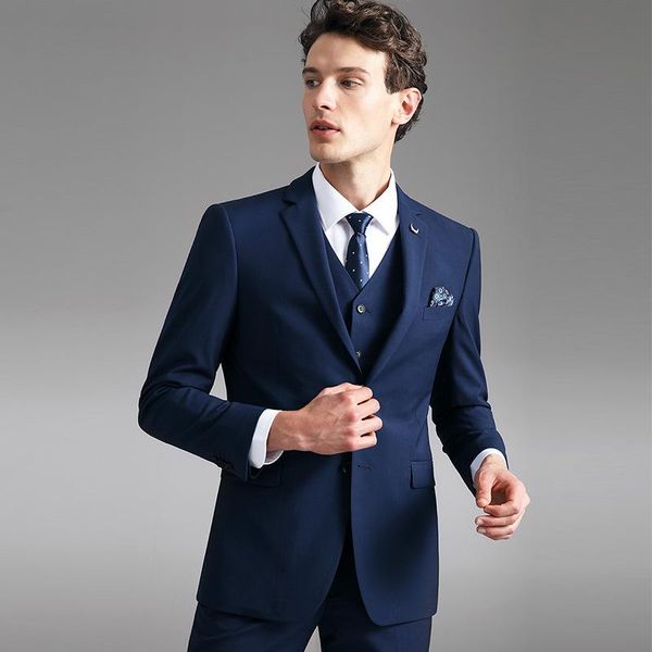

men's suits & blazers 2021 fashionable clothing for man navy blue single row double buckle slim business retro casual wear 3 pieces, White;black