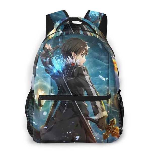 

backpack sword art online 15 students school bags boy girl fashion teens books