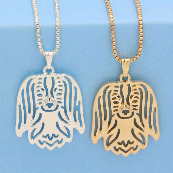 

selling cocker spaniel pet dog pendant necklace accessories couple versatile couple clavicle chain, Silver