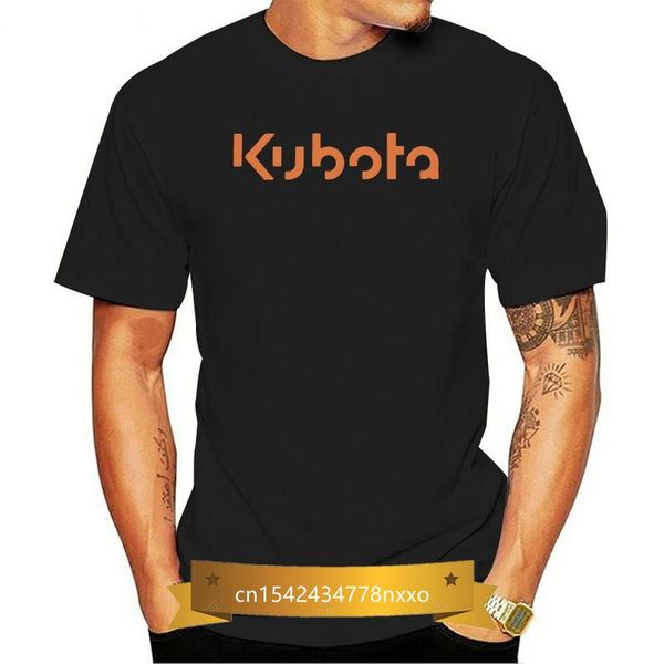 

men's t-shirts man kubota tractor orange logo vintage short sleeve top, White;black