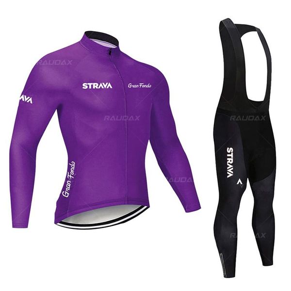 

racing sets strava 2021 long sleeve sportswear bicycle set bike cycling team autumn pro jersey suit for men clothes dropship, Black;blue