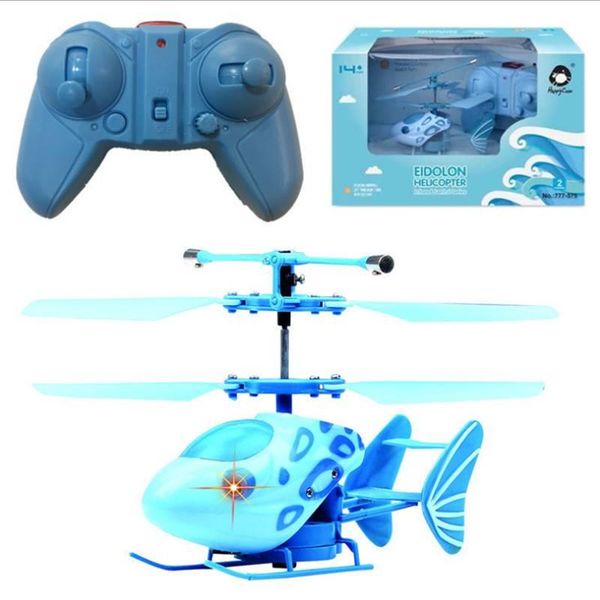 

777-575 2.4g 2ch light weight altimeter aircraft altitude hold rc helicopter rtf alloy electric rc model toys blue/yellow