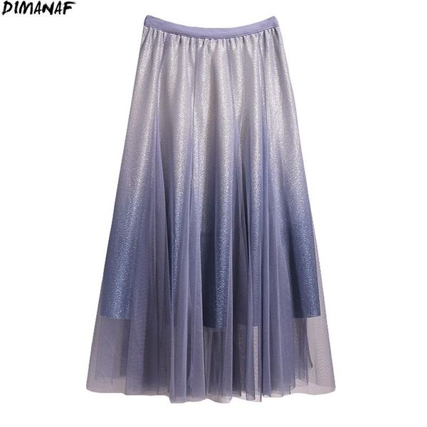 

skirts dimanaf 2021 plus size women skirt elastic high waist summer mesh discolor basic party oversize spring japanese black
