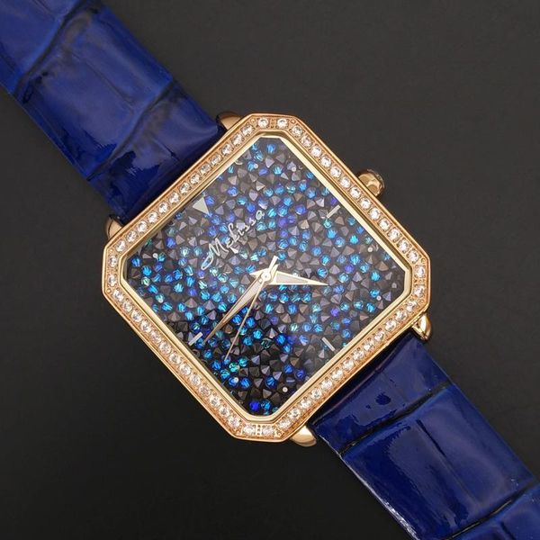 

wristwatches luxury style melissa lady women's watch rhinestone crystal fashion hours dress bracelet clock stars big girl birthday gift, Slivery;brown