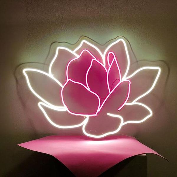 

other event & party supplies flower custom led neon signs wall decor for bar pub home room bedroom wedding engagement lights lamp illuminate