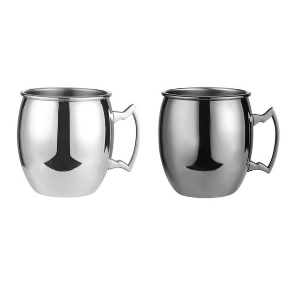 

mugs t21d 530ml 18 ounces moscow mule mug stainless steel coffee cup for beer cocktail drinking kitchen bar home party supplies
