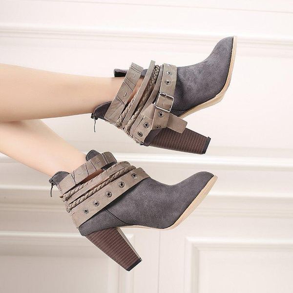 

boots 2021 high heels women pumps casual shoes heel ankle summer botas uij8, Black