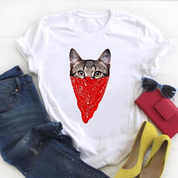 

women cat pet cartoon kawaii funny punk tumblr ladies summer t tee female shirt clothes tshirt womens graphic t-shirt, White