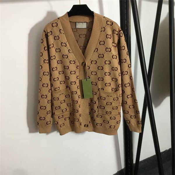 

stylish letter jacquard sweaters knitted cardigan coat v neck long sleeve sweatshirts with tags for spring autmn winter coats, White;black