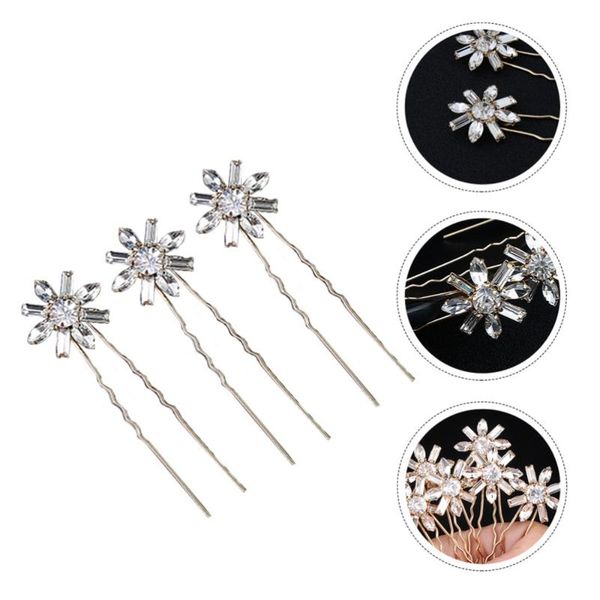 

6 pcs charming hair supplies headdresses u-shaped creative hairpins (golden)