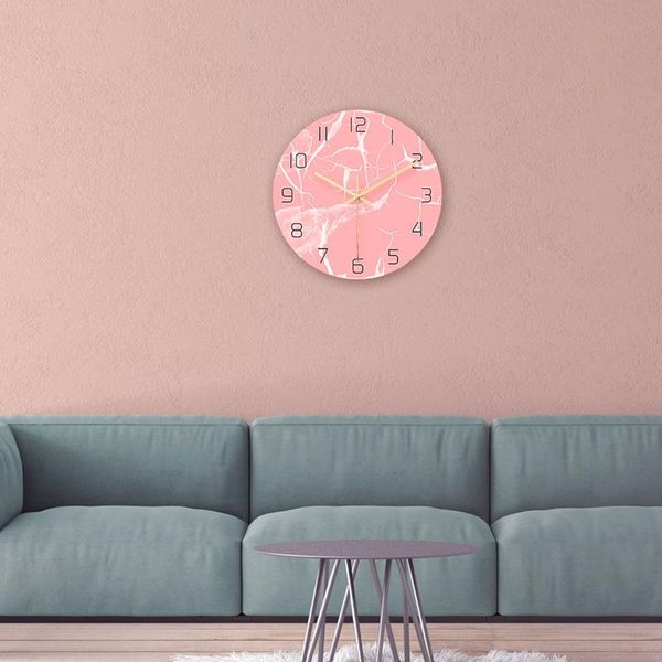 

wall clocks #56 bedroom decor creative pattern stone clock acrylic living room decoration wandklok reloj de pared muur decoratie