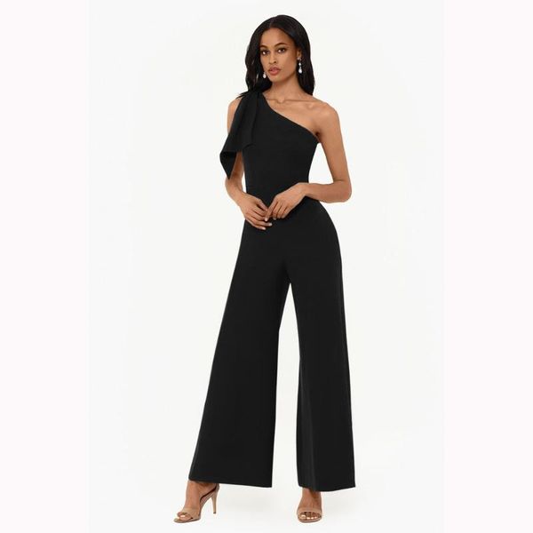 

women's jumpsuits & rompers 2021 fashion women bodycon black one shoulder evening club playsuit casual jogging suits a2965, Black;white