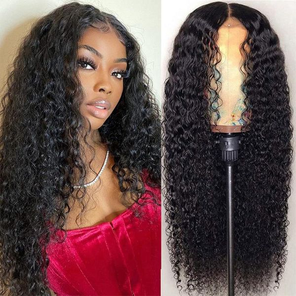 

lace wigs malaysian kinky curly wig 30 32 inch 4x4 closure human hair 180% density remy for women, Black;brown