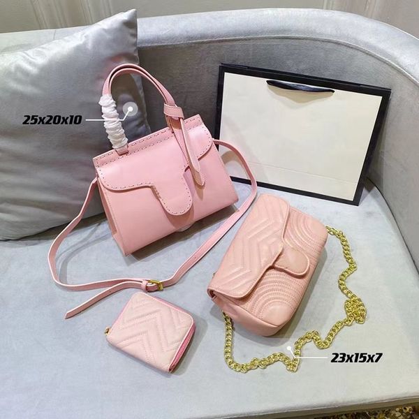 

3pc luxurys designers women fashion totes handbags cross body shoulder bags combination famous classic caviar capacity portable day backpack
