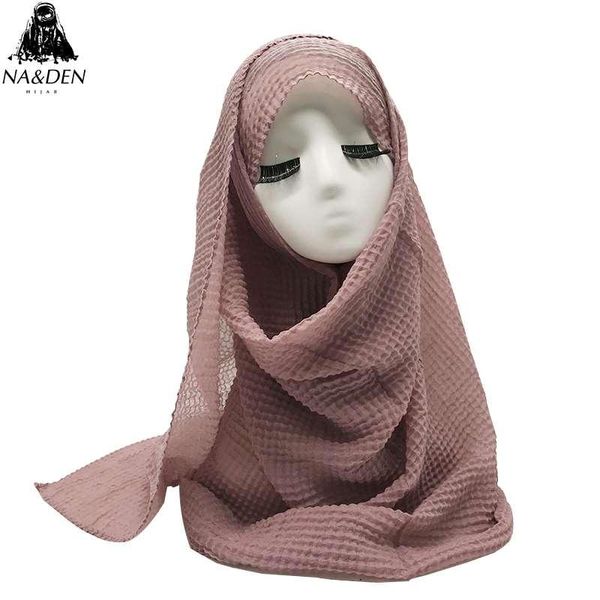 

scarves women solid viscose scarf with pleated crinkled muslim hijab eid shawl soft foulard wrap 10pcs/lot 12 colors, Blue;gray