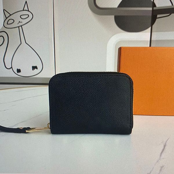 

m69797 man wallet credit card holder luxurys designers leather zippy coin purse mini short women coins fashion pocket wallets with box, Red;black