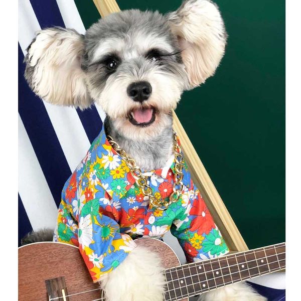 

dog cloth small dog summer thin flower shirt teddy chenery coquibago cat cotton pet