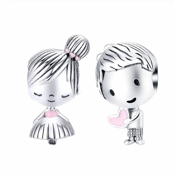 

codemonkey boy and girl charm fit original 925 bracelet genuine 925 sterling silver metal beads valentine gifts cmc1334 q0531, Black