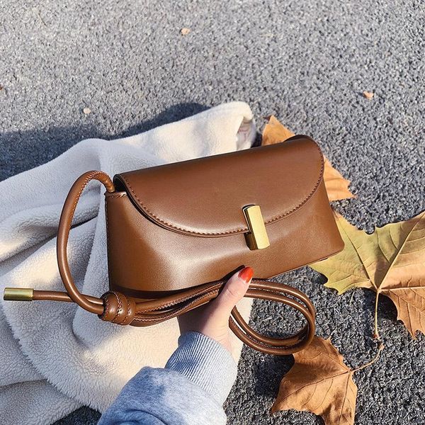 

cross body 2021 soft leather pu single shoulder slung fashion solid color niche brand women's bag