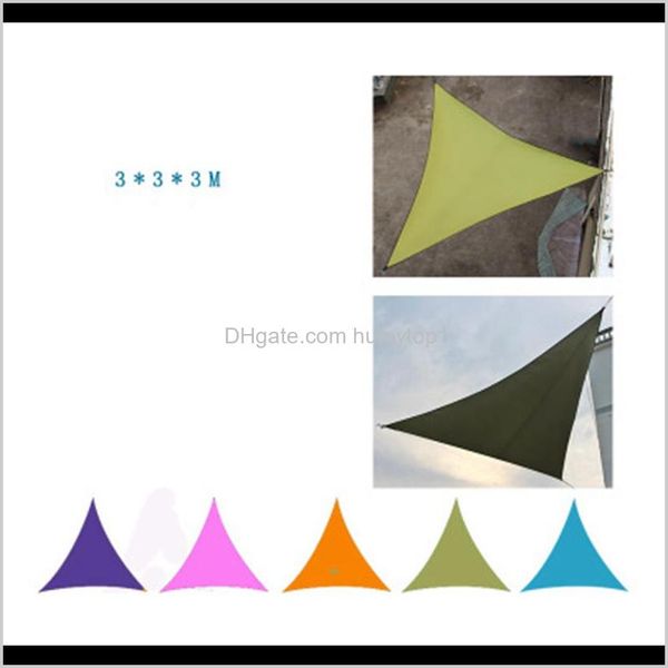 

3*3*3m sun shelters camping tent waterproof triangle sunshade garden patio pool shade outdoor canopy sail awning courtyard balcony ijg qnfbs