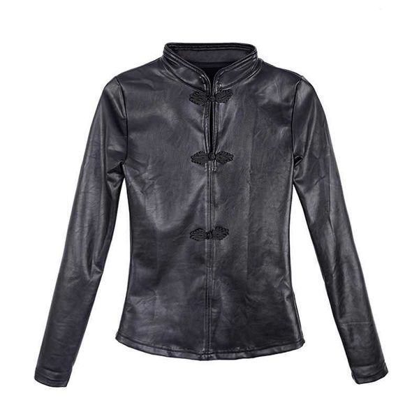 

women autumn winter pu leather jacket casual slim soft moto biker faux female coat basic streetwear 210601, Black