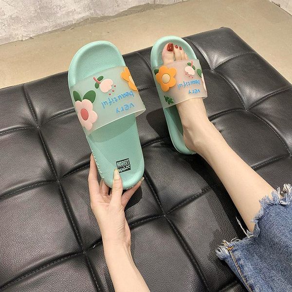 

slippers slipper girl summer home indoor mute antiskid lovely dormitory bath couple cool shoes for women, Black