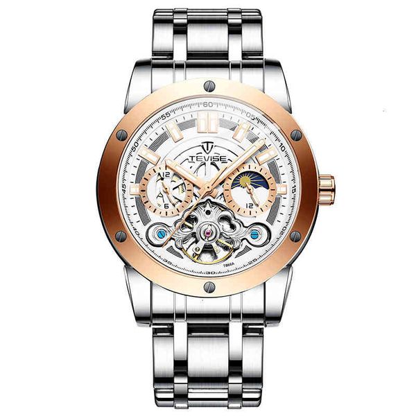 

watches luxury mark 30m waterproof men automatic mechanical for man, Slivery;brown