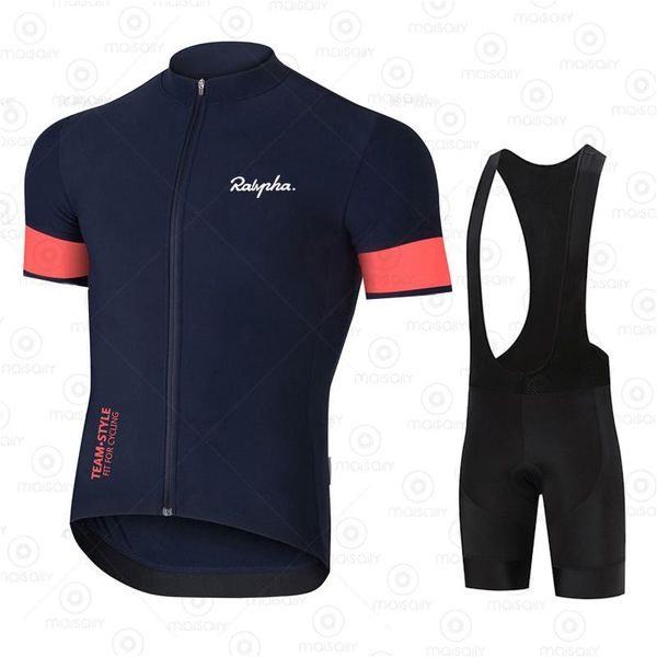 

racing sets 2021 summer cycling clothing suit bicycle clothes raphaful quick-dry mountain bike jersey set ropa ciclismo, Black;blue