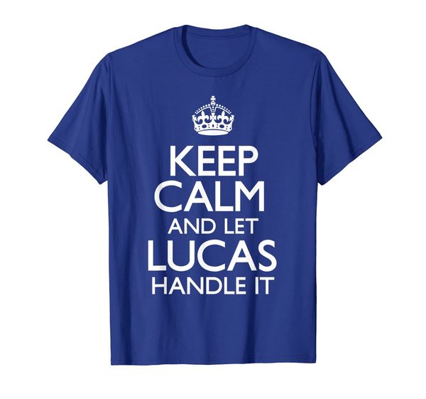 

lucas name keep calm family first last funny t-shirt, White;black