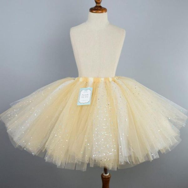 

skirts gold glitter fluffy tutu skirt for girls birthday party kids ballet dance pettiskirt baby year winter born-12t, Blue