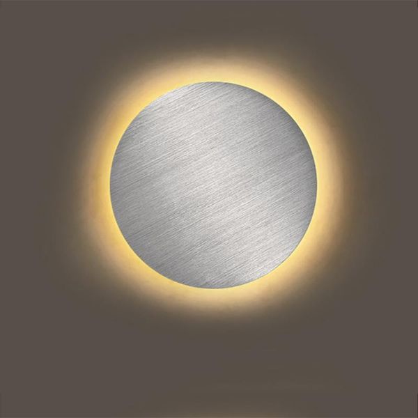 

wall lamp 12w round lights aisle sconce stair light fixture bedroom bedside lamps aluminium