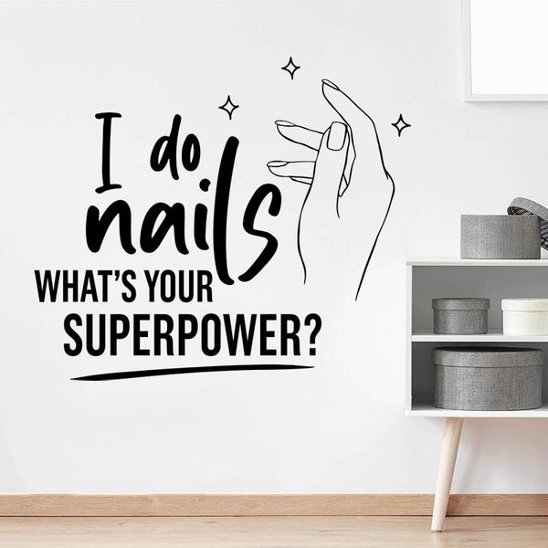

wall stickers beauty nail salon decal girl room do what is your superpower inspirational quote sticker playroom home deco