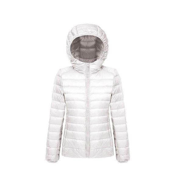 

women's jackets autumn and winter ultra-thin fashion short slim down jacket plus size hooded tide, Black;brown