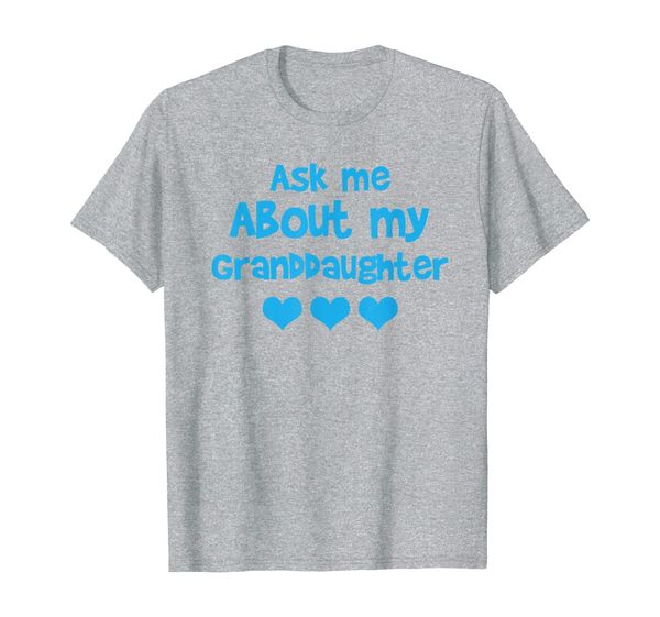 

ask me about my granddaughter - grandmother shirt, White;black