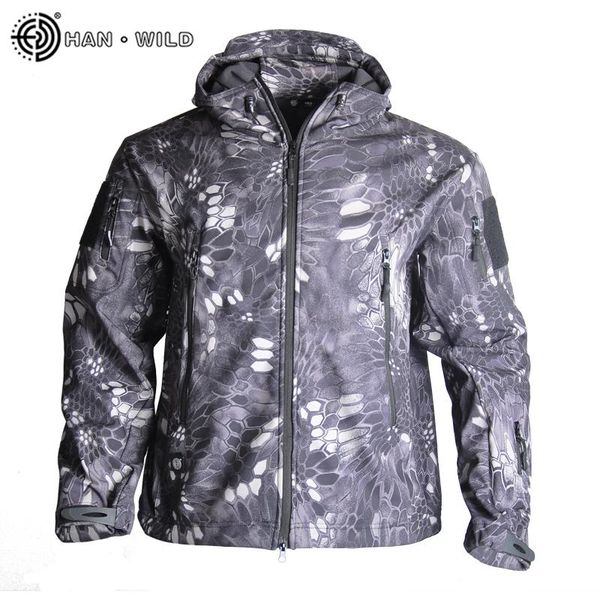 

skin soft shell coat tactical jacket men waterproof windproof army fleece clothing multicam camouflage windbreakers, Camo