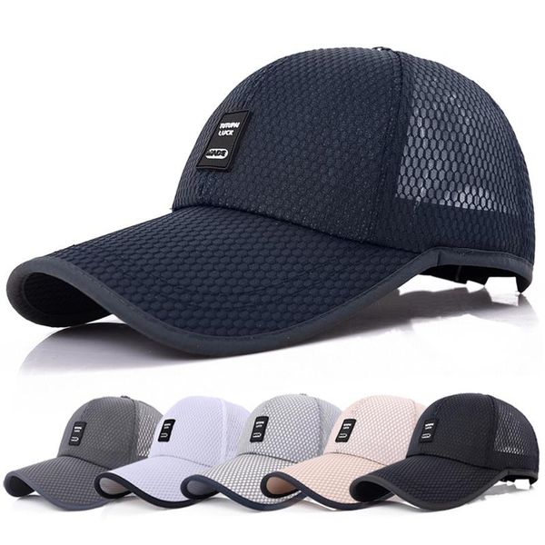 

wide brim hats adjustable net baseball cap men fashion outdoor women leisure breathable sunscreen hat, Blue;gray