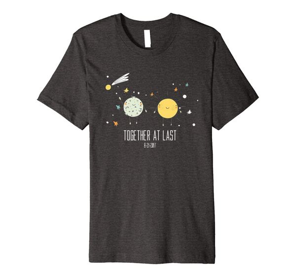 

together at last: total solar eclipse funny shirt, White;black