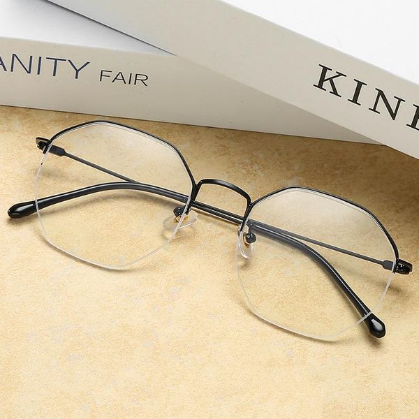 

fashion sunglasses frames manufacturer metal half-frame reading glasses high-definition mens ab038, Black
