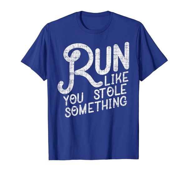 

run like you stole something funny marathon running gift t-shirt, White;black