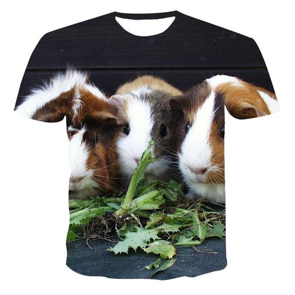 

men's t-shirts summer latest men and women 3dt shirt fashion round neck cute little mouse pattern 3d printing casual oversized t-shirt, White;black