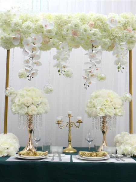 

decorative flowers & wreaths decoracion de arco boda diseno original lujo, hilera flores, arreglo artificial, mesa centro mesa, bola flores