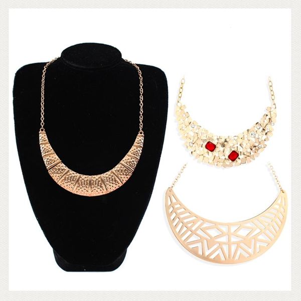 

pendant necklaces fashion retro simple exaggerated half moon necklace women's accessories sweater chain party gift, Silver