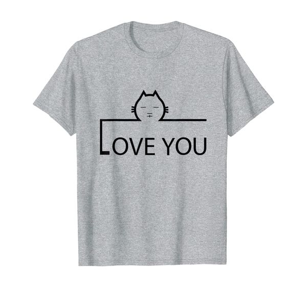 

cat love you t-shirt, White;black