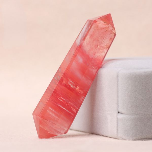 Красная Брокадная добавить красный плавящий камень гексагональный орнамент двойной заостренный кристаллический колонн