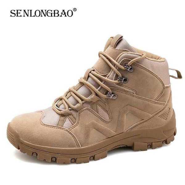 

brand men military boots special force tactical desert combat men's boots outdoor sneakers fashion work ankle boots 210619, Black