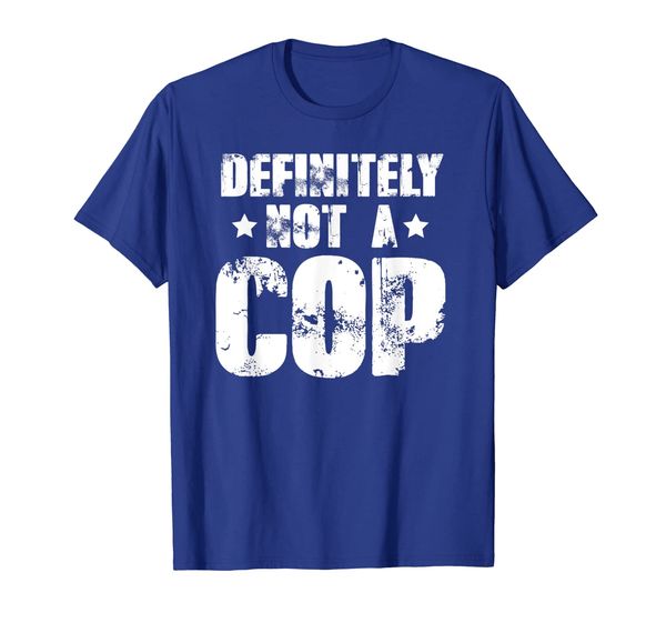 

definitely not a cop undercover police group costume t-shirt, White;black