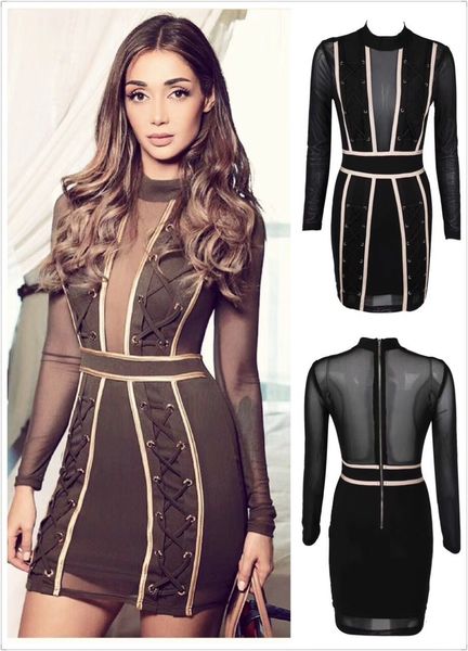 

black de malha long dig rayon bandage a party at night dressed as bodycon 5mbq, White