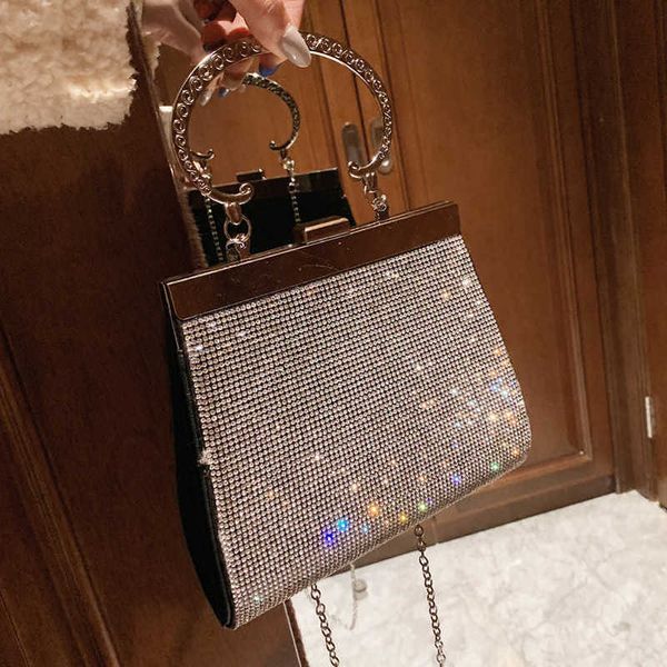 

advanced feeling bag women's 2021 ins net red bright diamond dinner msenger bag