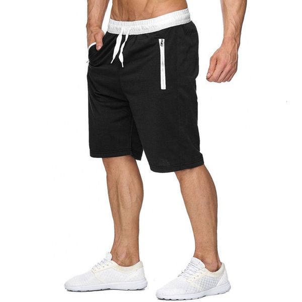

summer men's beach pants casual large cotton shorts, White;black