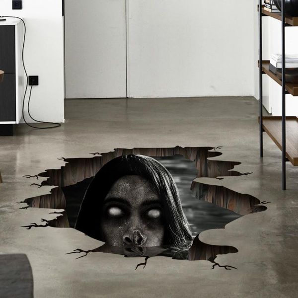 

wall stickers 3d halloween decoration floor sticker horrible removable ghost zombie self-adhesive decor